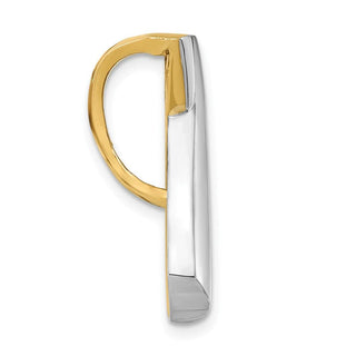 14k Two-tone Gold X Slide Pendant