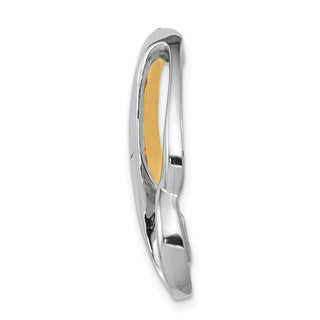 14k Two-tone Gold Fits up to 6mm Omega, 8mm Reversible, Omega Slide Pendant SL74