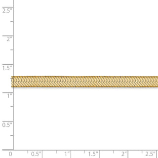 8" 14k Yellow Gold 5mm Silky Herringbone Chain Bracelet