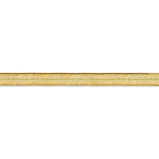 7" 14k Yellow Gold 6.5mm Silky Herringbone Chain Bracelet