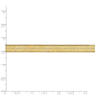 7" 14k Yellow Gold 6.5mm Silky Herringbone Chain Bracelet