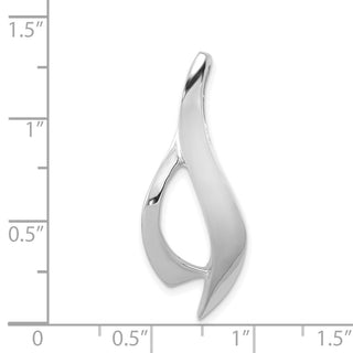 14k White Gold Designer Slide Pendant