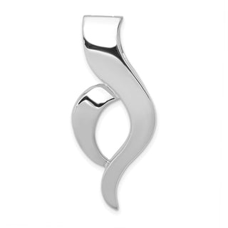 14k White Gold Fancy Omega Chain Pendant