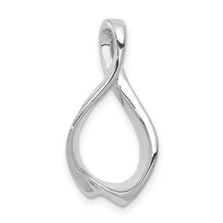 14k White Gold Fits up to 2mm Omega/ 4mm Reversible Omega Slide Pendant