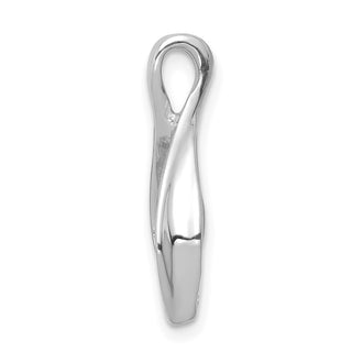 14k White Gold Chain Slide Pendant Reversible Omega Chain Slide Pendant