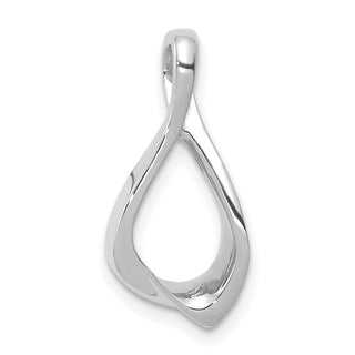 14k White Gold Chain Slide Pendant Reversible Omega Chain Slide Pendant