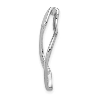 14k White Gold Fits up to 8mm Regular, 10mm Fancy Reversible Omega Slide Pendant SLW21