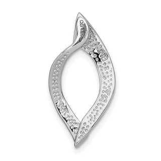 14k White Gold Fits up to 8mm Regular, 10mm Fancy Reversible Omega Slide Pendant SLW21