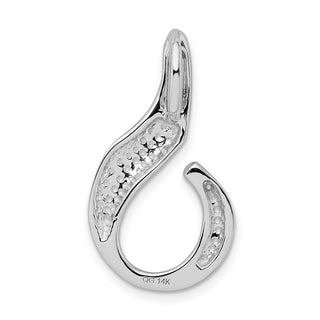 14k White Gold Fits up to 6mm Regular and Fancy Omega Slide Pendant