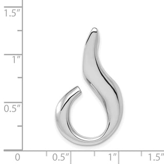 14k White Gold Fits up to 6mm Regular and Fancy Omega Slide Pendant