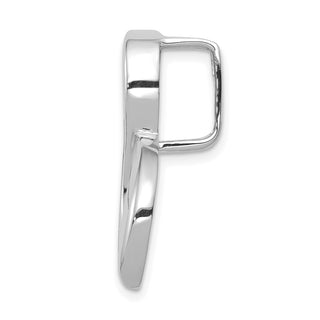 14k White Gold Fits up to 6mm Regular, 8mm Fancy Omega Slide Pendant