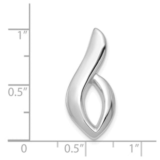 14k White Gold Fits up to 6mm Regular, 8mm Fancy Omega Slide Pendant