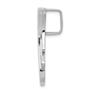 14k White Gold Fits 6mm Reg, 8mm Fancy Omega Slide Pendant
