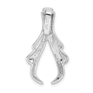 14k White Gold Fits 6mm Reg, 8mm Fancy Omega Slide Pendant