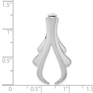 14k White Gold Fits 6mm Reg, 8mm Fancy Omega Slide Pendant