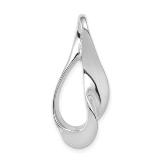 14k White Gold Fits up to 3mm Regular, 6mm Fancy Reversible Omega Slide Pendant