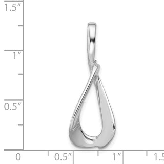 14k White Gold Fits up to 2mm Regular, 6mm Fancy Omega Slide Pendant