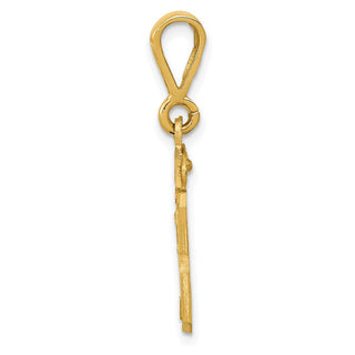 14k Yellow Gold Small Diamond-Cut Number 23 Charm