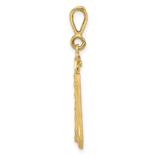 14k Yellow Gold Small Diamond-Cut Number 30 Charm