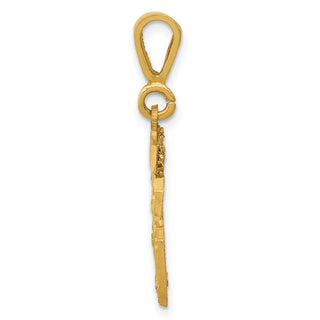14k Yellow Gold Small Diamond-Cut Number 36 Charm
