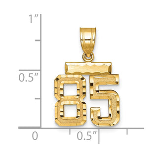 14k Yellow Gold Small Diamond-Cut Number 85 Charm