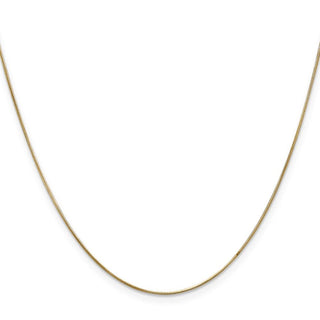 18" 14K Yellow Gold 18 inch .65mm Round Snake with Lobster Clasp Chain