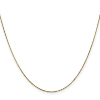 20" 14K Yellow Gold 20 inch .65mm Round Snake with Lobster Clasp Chain