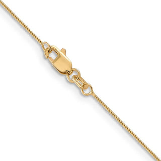 20" 14K Yellow Gold 20 inch .65mm Round Snake with Lobster Clasp Chain