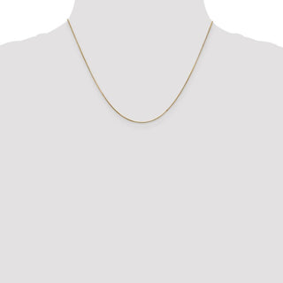 18" 14K Yellow Gold 18 inch .65mm Round Snake with Lobster Clasp Chain
