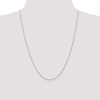 24" 14K Yellow Gold 24 inch .65mm Round Snake with Lobster Clasp Chain