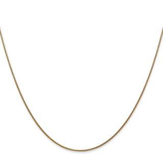 16" 14K Yellow Gold 16 inch .8mm Round Snake with Lobster Clasp Chain
