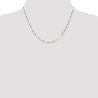 18" 14K Yellow Gold 18 inch .8mm Round Snake with Lobster Clasp Chain