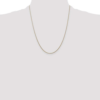 22" 14K Yellow Gold 22 inch .8mm Round Snake with Lobster Clasp Chain