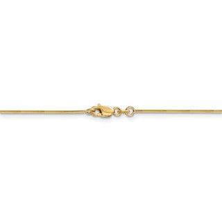 30" 14k Yellow Gold .9mm Round Snake Chain Necklace