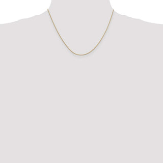 18" 14k Yellow Gold .9mm Round Snake Chain Necklace