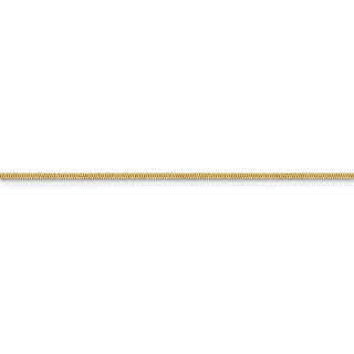 18" 14k Yellow Gold 1.1mm Round Snake Chain Necklace