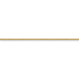 24" 14k Yellow Gold 1.1mm Round Snake Chain Necklace