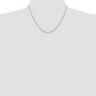 18" 14k Yellow Gold 1.1mm Round Snake Chain Necklace