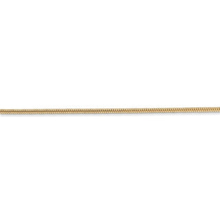 24" 14k Yellow Gold 1.4mm Round Snake Chain Necklace