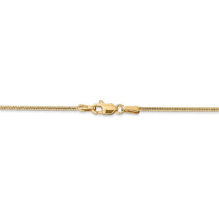 30" 14k Yellow Gold 1.4mm Round Snake Chain Necklace