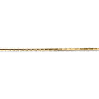 7" 14k Yellow Gold 1.6mm Round Snake Chain Bracelet