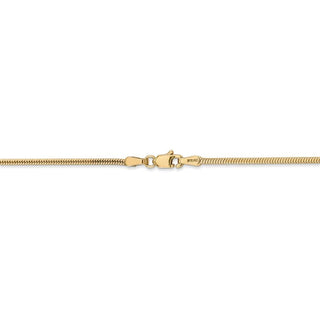 30" 14k Yellow Gold 1.6mm Round Snake Chain Necklace