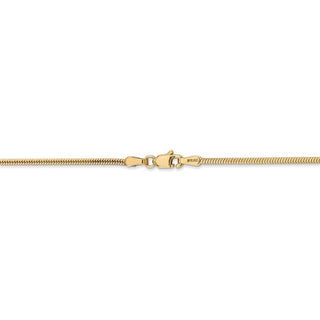 20" 14k Yellow Gold 1.6mm Round Snake Chain Necklace