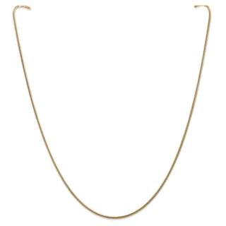26" 14k Yellow Gold 1.6mm Round Snake Chain Necklace