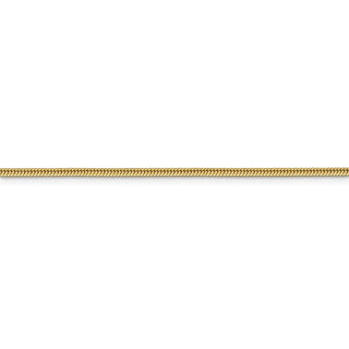 18" 14k Yellow Gold 1.85mm Round Snake Chain Necklace