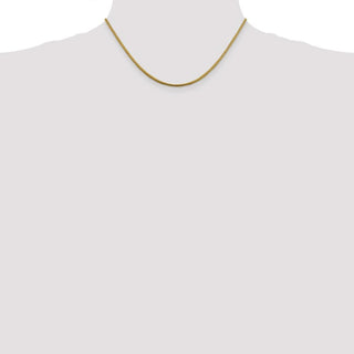 16" 14k Yellow Gold 1.85mm Round Snake Chain Necklace
