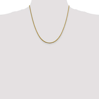 20" 14k Yellow Gold 1.85mm Round Snake Chain Necklace