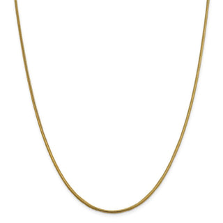 26" 14k Yellow Gold 1.85mm Round Snake Chain Necklace