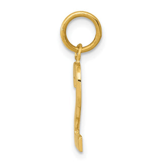 14k Yellow Gold Casted Small Polished Number 2 Charm