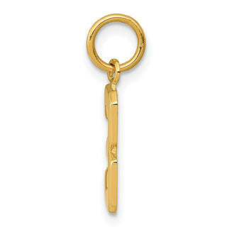 14k Yellow Gold Casted Small Polished Number 3 Charm